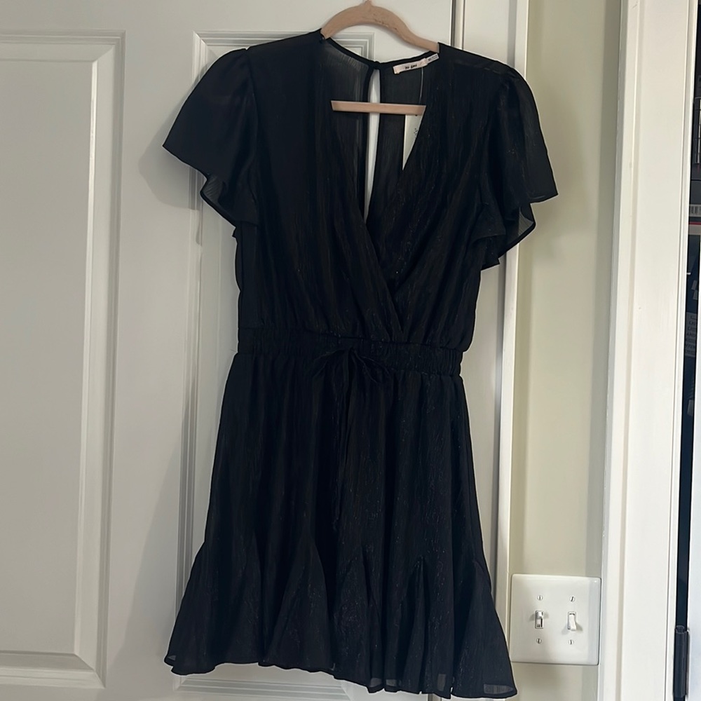 Black metallic shimmer dress